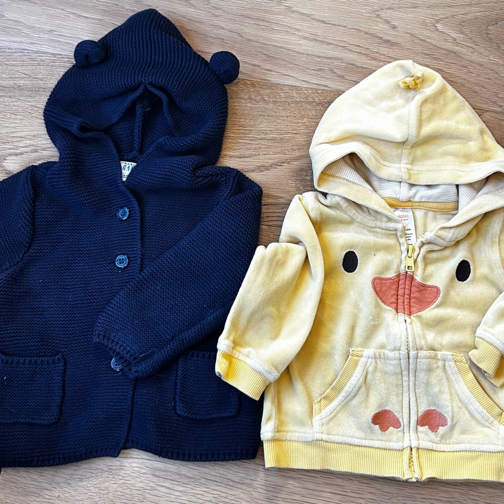 Adorable Baby Hoodies - Gap Bear and Duck Design